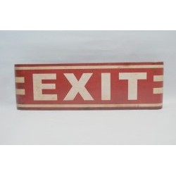 Cartel metal rojo exit