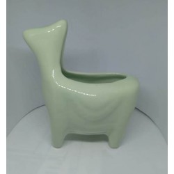 Maceta de ceramica - Llama - 13x16cm