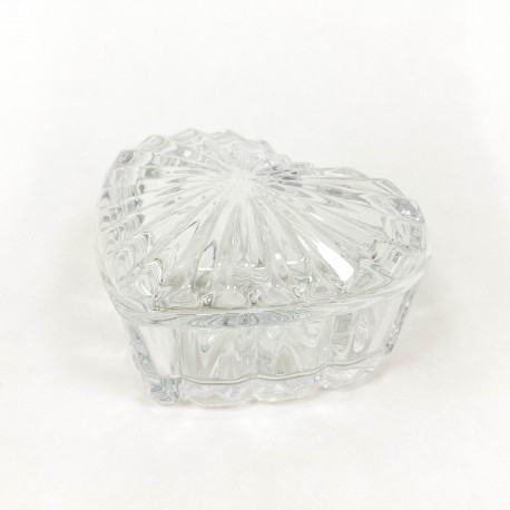 Caramelera de vidrio "corazon" - 9x6cm