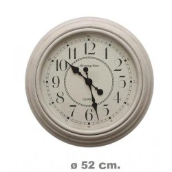 Reloj plastico beige 52cm diam.