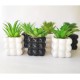 Planta artificial maceta ceramica bco/ng surtidas - 8x13cm