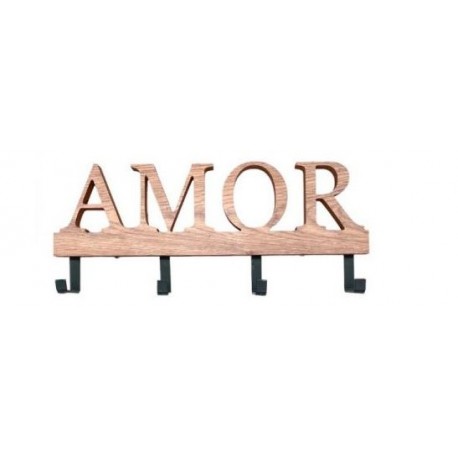 Perchero madera Amor 40x17cm