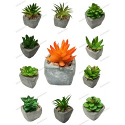 Planta artificial suculenta 6x6cm