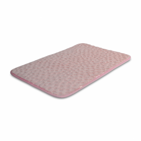 Alfombra microfibra 40x60cm - Corazon rosa -