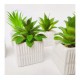 Planta artificial maceta ceramica cuadrada 6x13cm-Rayas-