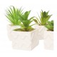 Planta artificial maceta ceramica cuadrada 6x13cm-Ondas-