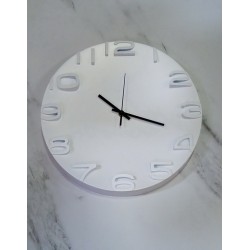 Reloj de pared redondo blanco