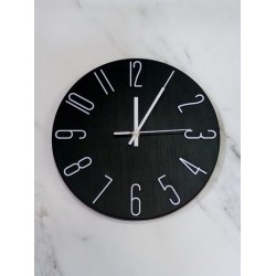 Reloj de pared redondo negro y blanco 30cm