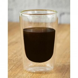 Vaso de vidrio templado doble fondo 120ml