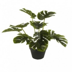 Planta artificial 40cm con maceta plastica Monstera 1