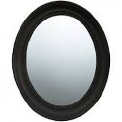Espejo oval negro