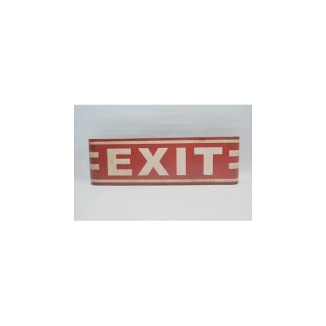 Cartel metal rojo exit