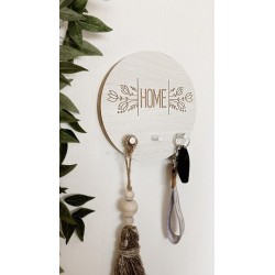 Porta llaves Home redondo 1,8x18cm - blanco