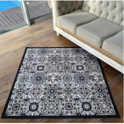 Alfombra estampada de tela impermeable 125x125cm - Mosaico F